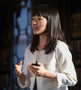 4 November 2015; Marie Kondo, Author and Organising Consultant, Marie Kondo, on the Society Stage during Day 2 of the 2015 Web Summit in the RDS, Dublin, Ireland. Picture credit: Diarmuid Greene / SPORTSFILE / Web Summit